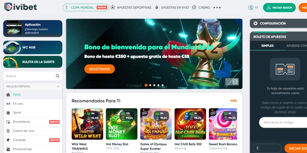 Sección de deportes del casino Ivibet